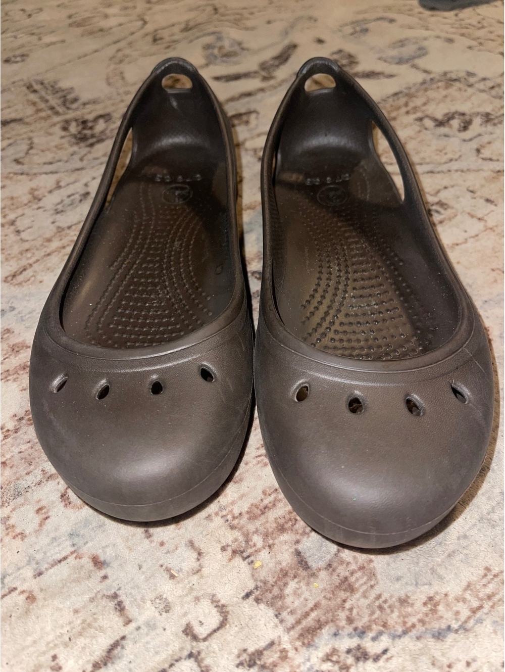 Crocs Kadee ballet flats in espresso brown.